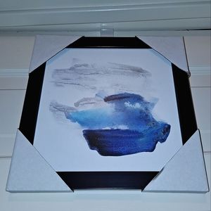 Wall art blue decor white travel square host gifts holiday vacation decorations